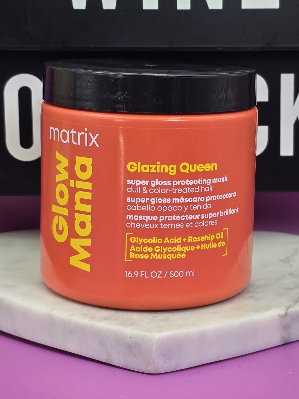 Matix Glow Mania Glazing Queen Super Gloss Mask - Orange & Black
